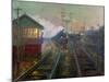 Train at Night C.1890-Lionel Walden-Mounted Giclee Print