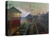 Train at Night C.1890-Lionel Walden-Stretched Canvas