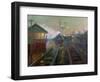 Train at Night C.1890-Lionel Walden-Framed Giclee Print