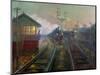 Train at Night C.1890-Lionel Walden-Mounted Giclee Print