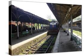 Train at Platform, Kandy Train Station, Kandy, Sri Lanka, Asia-Simon Montgomery-Stretched Canvas