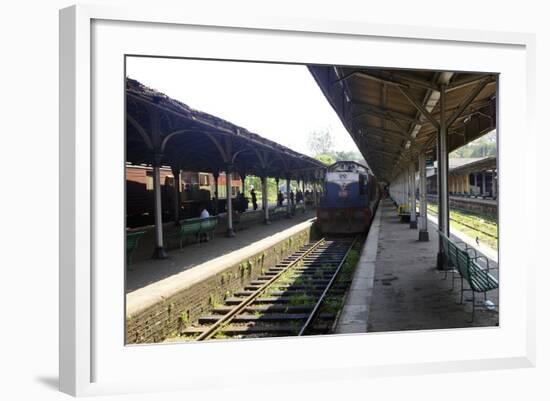 Train at Platform, Kandy Train Station, Kandy, Sri Lanka, Asia-Simon Montgomery-Framed Photographic Print