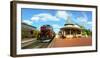 Train at railway station, New Hope, Bucks County, Pennsylvania, USA-null-Framed Photographic Print