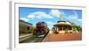 Train at railway station, New Hope, Bucks County, Pennsylvania, USA-null-Framed Photographic Print