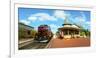 Train at railway station, New Hope, Bucks County, Pennsylvania, USA-null-Framed Photographic Print