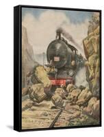 Train Bandits Foiled, C20-Alfredo Ortelli-Framed Stretched Canvas