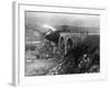 Train Blown Off Tracks-null-Framed Photographic Print