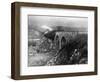 Train Blown Off Tracks-null-Framed Photographic Print