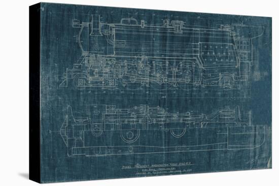 Train Blueprint I-Vision Studio-Stretched Canvas