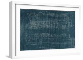 Train Blueprint I-Vision Studio-Framed Art Print