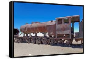 Train Boneyard, Salar De Uyuni, Bolivia, South America-Guido Amrein-Framed Stretched Canvas