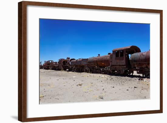 Train Boneyard, Salar De Uyuni, Bolivia, South America-Guido Amrein-Framed Photographic Print