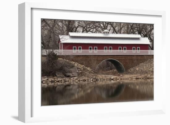 Train Bridge, Kansas, USA-Michael Scheufler-Framed Photographic Print