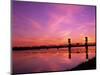 Train Bridge Over Columbia River at Sunrise, Pasco-Kennewick, Washington, USA-Jamie & Judy Wild-Mounted Photographic Print