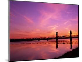 Train Bridge Over Columbia River at Sunrise, Pasco-Kennewick, Washington, USA-Jamie & Judy Wild-Mounted Photographic Print