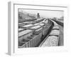 Train Cars Holding Coal Supplies-null-Framed Photographic Print