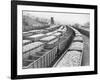 Train Cars Holding Coal Supplies-null-Framed Photographic Print