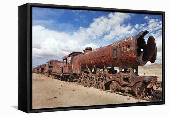 Train Cemetery, Uyuni, Bolivia-zanskar-Framed Stretched Canvas