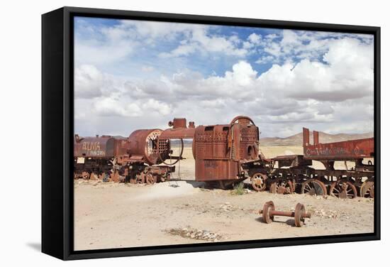 Train Cemetery, Uyuni, Bolivia-zanskar-Framed Stretched Canvas