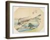 Train Coming Back to the Takanawa Station, after 1872-Kawabata Gyokush?-Framed Giclee Print