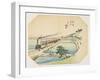 Train Coming Back to the Takanawa Station, after 1872-Kawabata Gyokush?-Framed Giclee Print