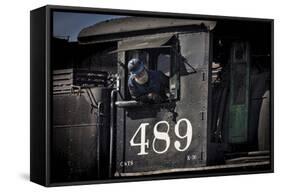 Train Conductor II-Kathy Mahan-Framed Stretched Canvas