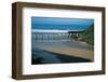 Train Crossing Bridge Over Bay-null-Framed Art Print