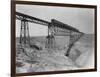 Train Crossing Bridge over Dam-William Henry Jackson-Framed Photographic Print