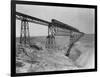 Train Crossing Bridge over Dam-William Henry Jackson-Framed Photographic Print