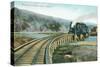 Train Crossing Klondike River, Dawson-null-Stretched Canvas