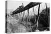 Train Crossing Railroad Trestle-null-Stretched Canvas
