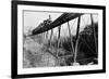 Train Crossing Railroad Trestle-null-Framed Photographic Print