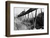 Train Crossing Railroad Trestle-null-Framed Photographic Print