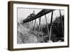 Train Crossing Railroad Trestle-null-Framed Photographic Print