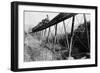 Train Crossing Railroad Trestle-null-Framed Photographic Print