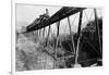 Train Crossing Railroad Trestle-null-Framed Photographic Print