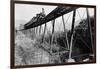 Train Crossing Railroad Trestle-null-Framed Photographic Print