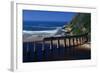 Train Crossing River on Trestle Bridge-Charles O'Rear-Framed Photographic Print