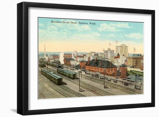 Train Depot, Spokane, Washington-null-Framed Art Print