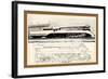 Train Drawing and Photo, c.1944-null-Framed Art Print