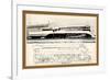 Train Drawing and Photo, c.1944-null-Framed Premium Giclee Print