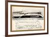 Train Drawing and Photo, c.1944-null-Framed Premium Giclee Print