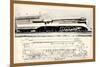 Train Drawing and Photo, c.1944-null-Mounted Premium Giclee Print