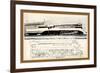 Train Drawing and Photo, c.1944-null-Framed Art Print