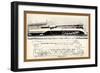 Train Drawing and Photo, c.1944-null-Framed Art Print