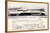 Train Drawing and Photo, c.1944-null-Stretched Canvas