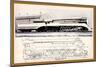 Train Drawing and Photo, c.1944-null-Mounted Art Print