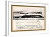 Train Drawing and Photo, c.1944-null-Framed Art Print