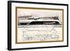 Train Drawing and Photo, c.1944-null-Framed Art Print