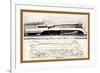 Train Drawing and Photo, c.1944-null-Framed Art Print